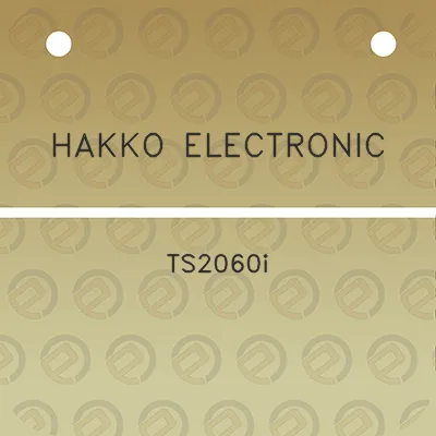 hakko-electronic-ts2060i