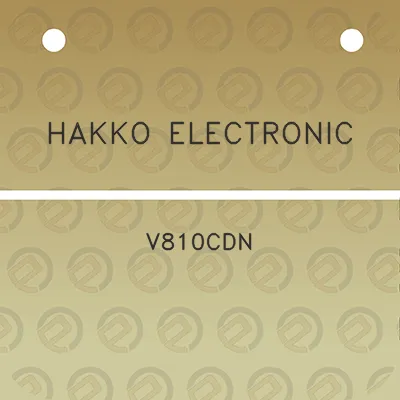 hakko-electronic-v810cdn