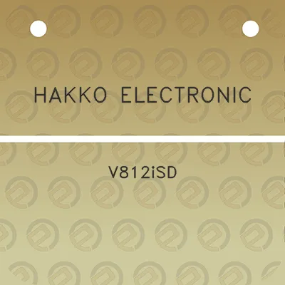 hakko-electronic-v812isd