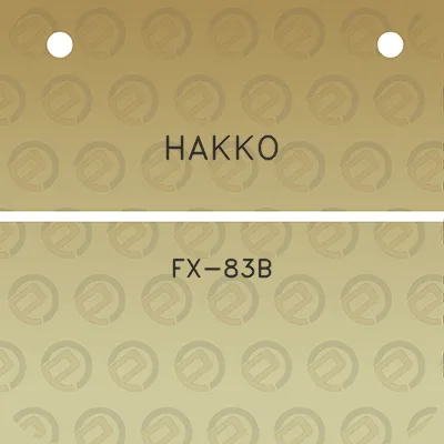 hakko-fx-83b