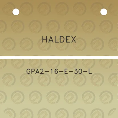 haldex-gpa2-16-e-30-l