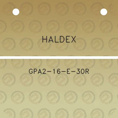 haldex-gpa2-16-e-30r