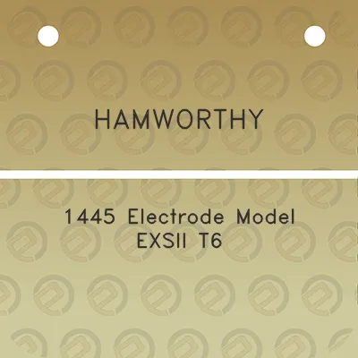 hamworthy-1445-electrode-model-exsii-t6