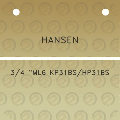 hansen-34-ml6-kp31bshp31bs