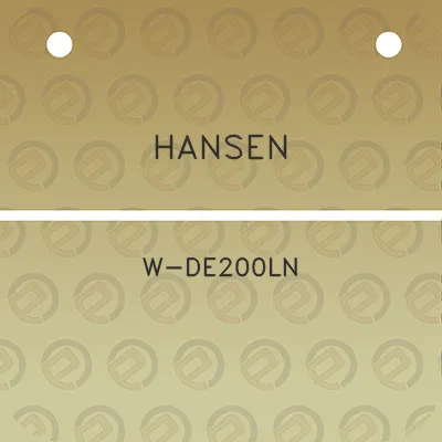 hansen-w-de200ln