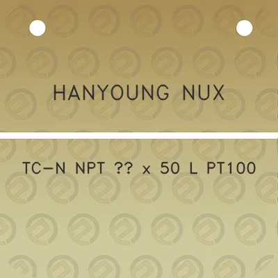 hanyoung-nux-tc-n-npt-14-x-50-l-pt100