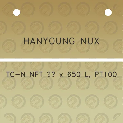 hanyoung-nux-tc-n-npt-14-x-650-l-pt100