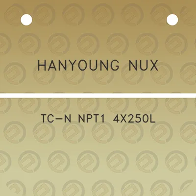 hanyoung-nux-tc-n-npt1-4x250l