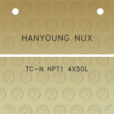 hanyoung-nux-tc-n-npt1-4x50l