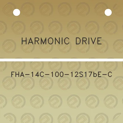 harmonic-drive-fha-14c-100-12s17be-c