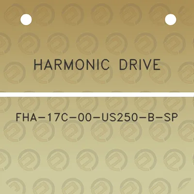 harmonic-drive-fha-17c-00-us250-b-sp