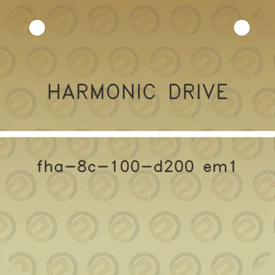 harmonic-drive-fha-8c-100-d200-em1