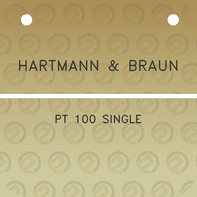 hartmann-braun-pt-100-single