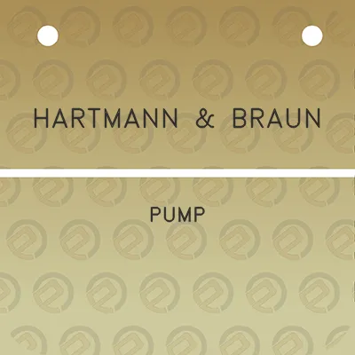 hartmann-braun-pump