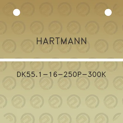 hartmann-dk551-16-250p-300k