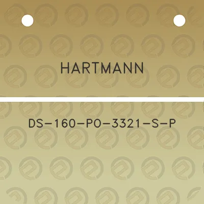 hartmann-ds-160-po-3321-s-p