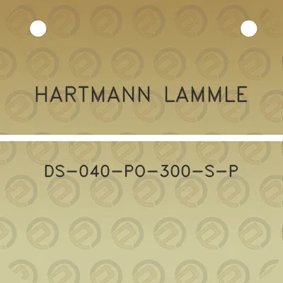 hartmann-lammle-ds-040-po-300-s-p