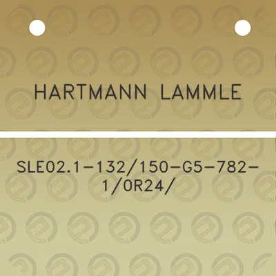 hartmann-lammle-sle021-132150-g5-782-10r24