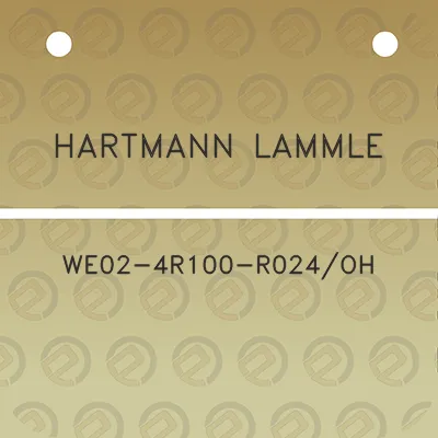 hartmann-lammle-we02-4r100-r024oh