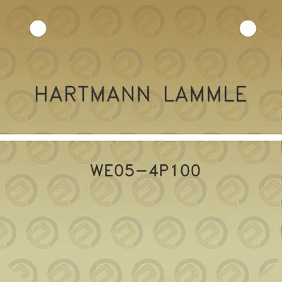 hartmann-lammle-we05-4p100