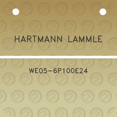 hartmann-lammle-we05-6p100e24