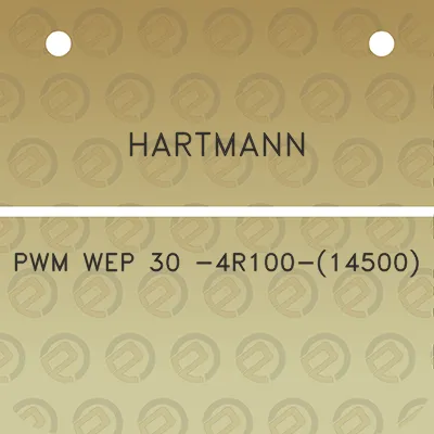 hartmann-pwm-wep-30-4r100-14500