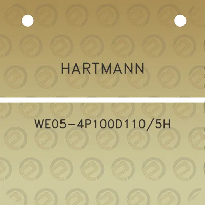 hartmann-we05-4p100d1105h