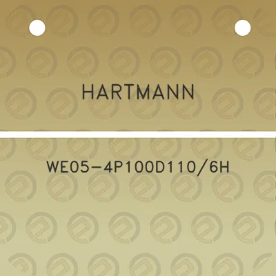 hartmann-we05-4p100d1106h