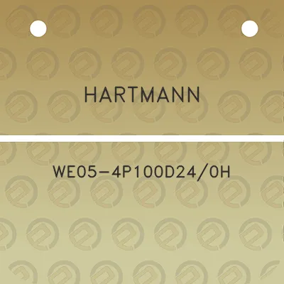 hartmann-we05-4p100d240h