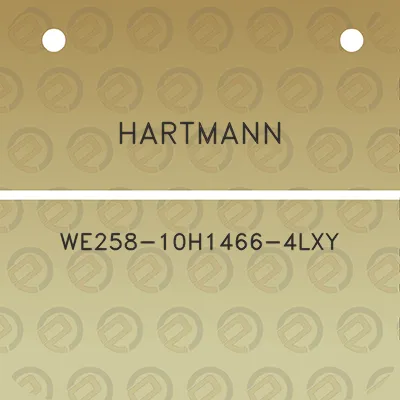 hartmann-we258-10h1466-4lxy