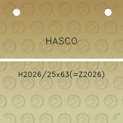 hasco-h202625x63z2026