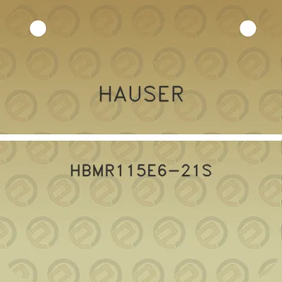 hauser-hbmr115e6-21s