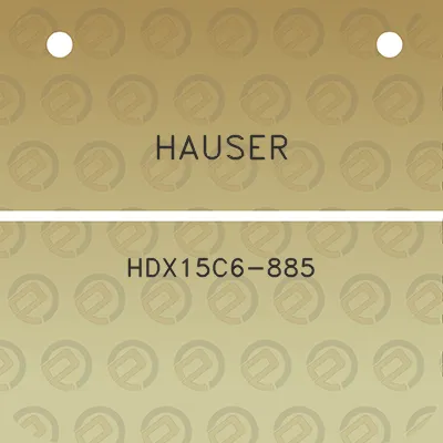 hauser-hdx15c6-885