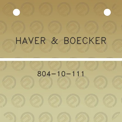 haver-boecker-804-10-111