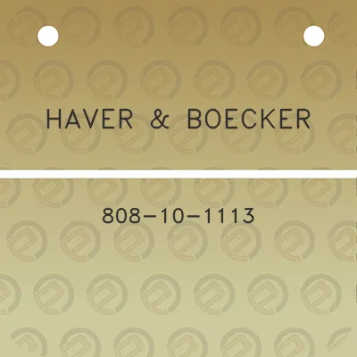 haver-boecker-808-10-1113