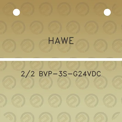 hawe-22-bvp-3s-g24vdc