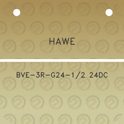 hawe-bve-3r-g24-12-24dc