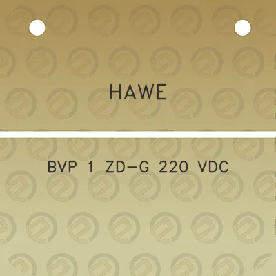 hawe-bvp-1-zd-g-220-vdc