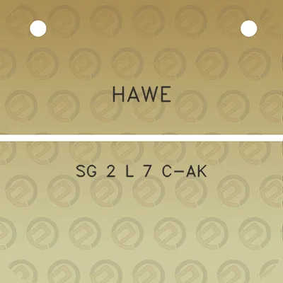 hawe-sg-2-l-7-c-ak