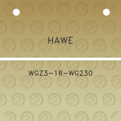 hawe-wgz3-1r-wg230