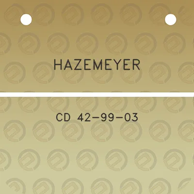 hazemeyer-cd-42-99-03