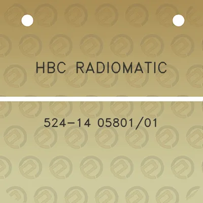 hbc-radiomatic-524-14-0580101