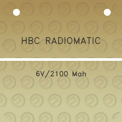 hbc-radiomatic-6v2100-mah