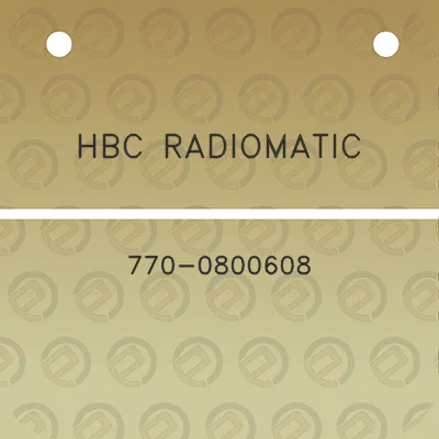 hbc-radiomatic-770-0800608