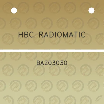 hbc-radiomatic-ba203030