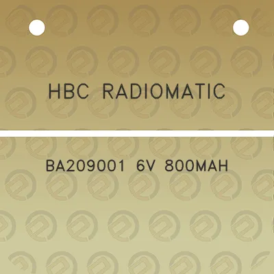 hbc-radiomatic-ba209001-6v-800mah