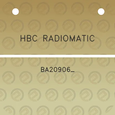 hbc-radiomatic-ba20906