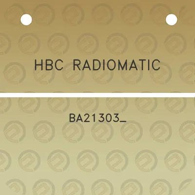 hbc-radiomatic-ba21303