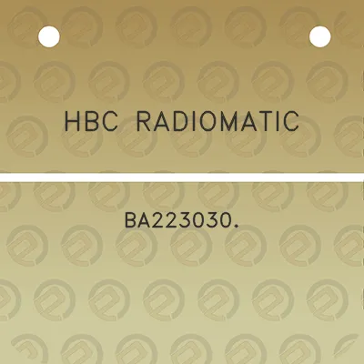 hbc-radiomatic-ba223030