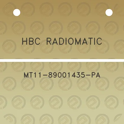 hbc-radiomatic-mt11-89001435-pa